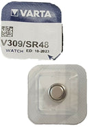 2 x VARTA V309 Knopfzelle 1,5 Volt V 309 Batterie SR 48 Uhrenbatterie 754  LR750