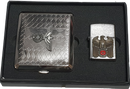 ZIPPO Feuerzeug Reichsadler Emblem Eisernes Kreuz + Zigarettenetui + Geschenkset