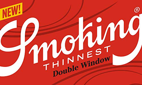Smoking Thinnest Double Window Blättchen, 120 hauchdünne Papers pro Heftchen 10 Heftchen