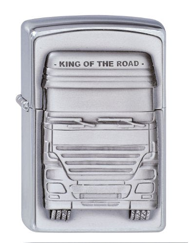 Zippo Feuerzeug 1300176 King of The Road Emblem Benzinfeuerzeug, Messing