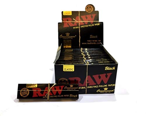 RAW Black KS Slim Connoisseur Papier + Filtertips - 24 Booklets