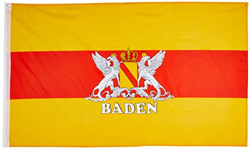 Flaggen/Fahnen, Großherzogtum Baden, Mehrfarbig, 150 cm breit x 90 cm, 16348