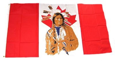 Flaggenking Kanada - Indianer Flaggen/Fahnen, Mehrfarbig, 150x90x1 cm