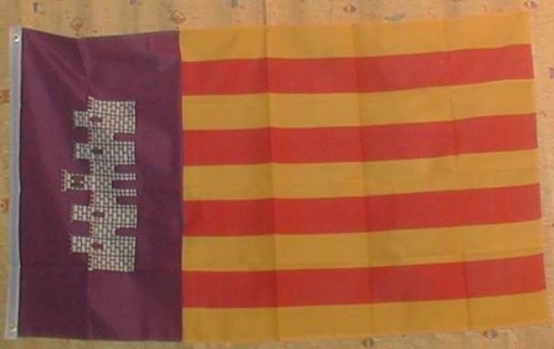 Flaggenking Mallorca - Inselflagge Flaggen/Fahnen, Mehrfarbig, 150x90x1 cm
