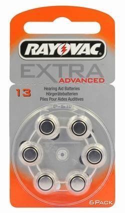 Hörgerätebatterie Rayovac R13 Blister mit 6 Stück