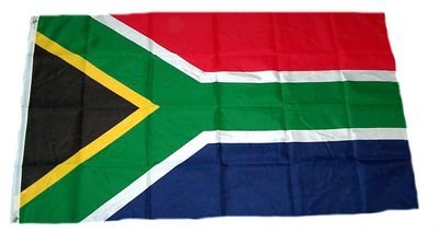 MM Südafrika Flagge, wetterfest, mehrfarbig, 250 x 150 x 1 cm, 16290