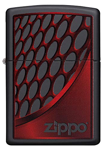 Zippo RED and Chrome Benzinfeuerzeug, Messing, Edelstahloptik, 1 x 6 x 6 cm
