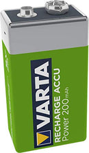 VARTA Rechargeable Accu Ready2Use vorgeladener 9V-Block Akku (9V, 200mAh), wiederaufladbar ohne Memory-Effekt - sofort einsatzbereit