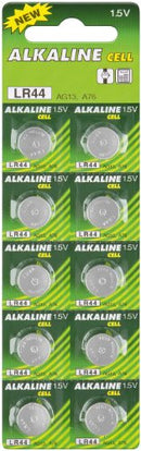 Wentronic Knopfzelle Alkali Mangan - 10Stk Blister; LR 44/AG13/LR 1154/357/A 76 10BL LC