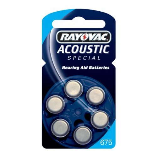 Rayovac RAY675 Hörgerätebatterien kardiert 6 Akustik