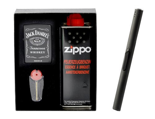 Zippo Jack Daniels black matte im Geschenkset