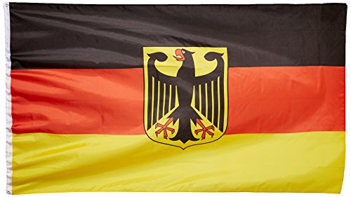 MM Deutschland Fahne/Flagge mit Adler, mehrfarbig, 250 x 150 x 1 cm, 16115
