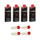 4 x Original Zippo Benzin + 4 x Flints im Spender