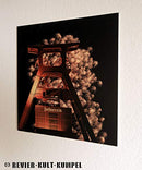VK Ruhrgebiet Kunstdruck Zeche Zollverein Essen Feuerwerk - Poster Bild 20x20cm