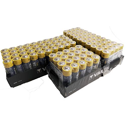 100 x Varta 04006 Batterien Alkaline, Mignon, AA, LR06, 1.5V Industrial, Shrinkwrap