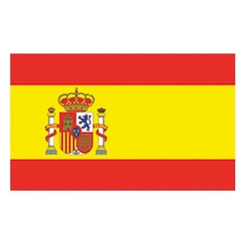 Flaggenking Spanien mit Wappen Format: 150 x 90 cm-wetterfest Flagge Fahne, Mehrfarbig, 150 x 90 x 1 cm