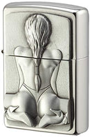 Zippo Feuerzeug 2002548 Kneeling Girl Emblem Benzinfeuerzeug, Messing
