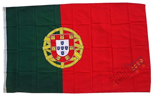 MM Portugal Flagge/Fahne, wetterfest, mehrfarbig, 150 x 90 x 1 cm, 16294