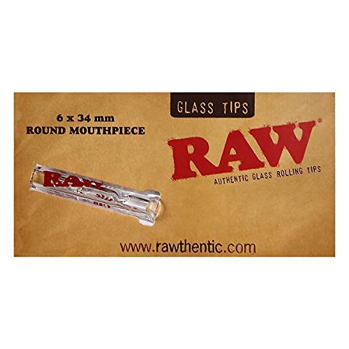 RAW Glass Tips 6 x 34 mm Round Mouthpiece