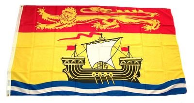 Flaggenking Kanada - New Brunswick Flagge/Fahne - wetterfest, mehrfarbig, 150 x 90 x 1 cm