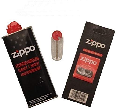 Original ZIPPO Set - 6 x Feuersteine - 2 x Dochten / Flints - 1 x Benzin