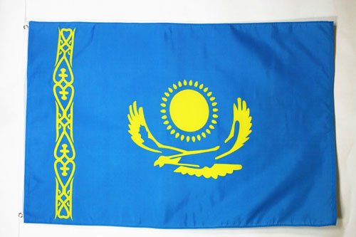 AZ FLAG Flagge KASACHSTAN 150x90cm - Republik KASACHSTAN Fahne 90 x 150 cm - flaggen Top Qualität