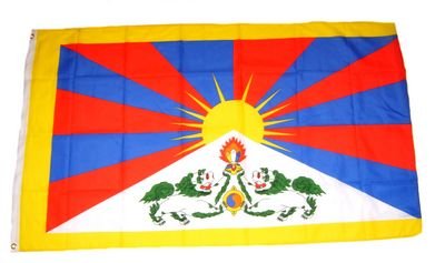 Flaggenking Tibet Flagge/Fahne - wetterfest, mehrfarbig, 150 x 90 x 1 cm