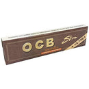 10x OCB virgin brown KS Slim Papers inkl. Filtertips (10x32/32) Tips braun Filter ungebleicht