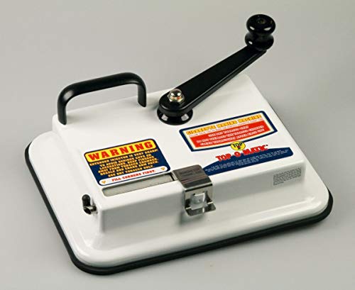 OCB Top-o-Matic Zigaretten Stopfmaschine, Chrom, weiß, 17 x 17 x 8 cm