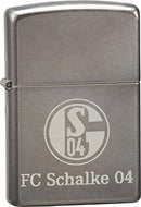 Zippo 16627 Feuerzeug FC Schalke 04 - Fussball - Club - Grey Dusk Sturmfeuerzeug, Chrom, Silber, 6 x 4 x 2 cm