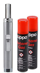 Zippo MPL Chrome Brushed + 2 Flaschen Gas NEU&OVP