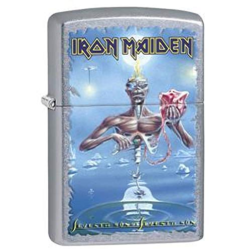 Zippo Iron Maiden Feuerzeug, Chrom, Silber, 6 x 3.8 x 1.8 cm