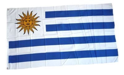 Flaggenking Uruguay Flagge/Fahne - wetterfest, mehrfarbig, 150 x 90 x 1 cm