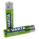 VARTA Akku, NiMH Longlife, Micro (AAA/HR03) 800 mAh, 1,2 Volt, 2 Stück