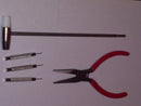 Uhrmacherwerkzeug Sonderposten: 3x Stiftaustreiber + Uhrmacherhammer + Zange