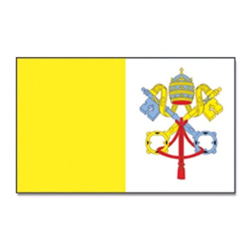 Flaggenking Vatikan - Vatikanstadt Flagge/Fahne - wetterfest, weiß, 150 x 90 x 1 cm, 16900