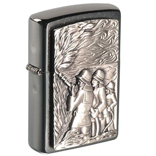 Original Zippo Firemen, Feuerwehr, Brushed Chrome