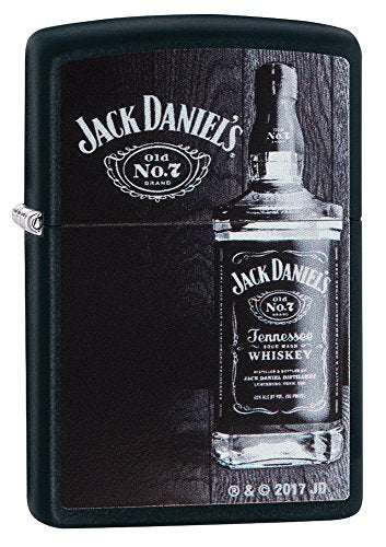 Zippo Jack Daniels Feuerzeug, Messing, Schwarz, 5.5 x 3.5 x 1 cm