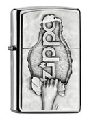 Zippo Sturmfeuerzeug 2005105 TORN PAPER EMBLEM - Chrome brushed - Zippo Collection 2017 -