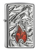 Zippo Sturmfeuerzeug 2005105 TORN PAPER EMBLEM - Chrome brushed - Zippo Collection 2017 -