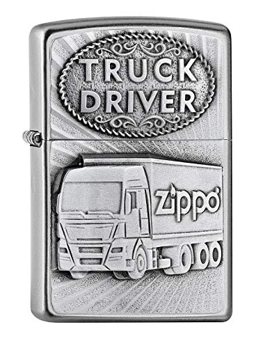 Zippo Feuerzeug Truck Driver DRIVER-205-Zippo Collection 2019-2005895-46,95 , Silber, smal