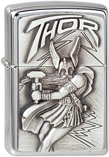 Zippo Feuerzeug 1300098 Viking Thor Emblem Benzinfeuerzeug, Messing
