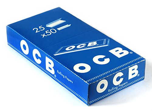 OCB Blau Kurz - Rolling Papers - Drehpapier - Blättchen -25 Heftchen a 50 Blatt