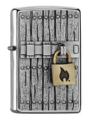 Zippo Close Vintage-Chrome Brushed-Spring 2017 Feuerzeug, Silber, 5.8 x 3.8 x 2 cm