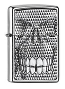 Zippo Carbon Skull-Chrome high Polished Collection 2018 Sturmfeuerzeug, Silber, 6 x 4 x 2 cm