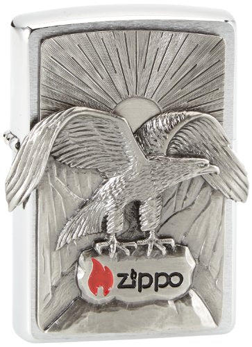 Zippo Feuerzeug 2002543 Eagle Benzinfeuerzeug, Messing