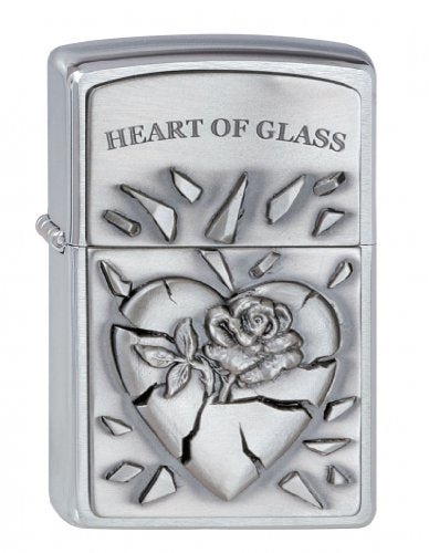 Zippo Feuerzeug 2000848 Heart of Glass Emblem Benzinfeuerzeug, Messing