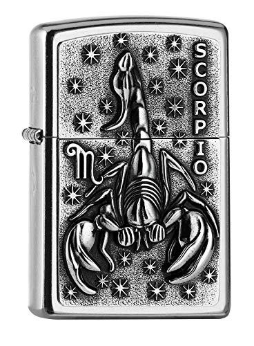 Zippo PL 207 Scorpio Tierkr. V19 Emb Feuerzeug, Messing, Design, 5,83,81,2