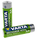 VARTA Recharge Akku Solar AA Mignon Ni-Mh Akku 2er Pack 800 mAh Accu - wiederaufladbar ohne Memory-Effekt
