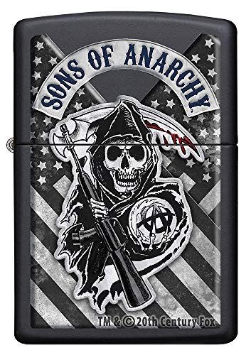 ZIPPO  Sturmfeuerzeug, Sons of Anarchy, Color Image, Black Matte, nachfüllbar, in hochwertiger Geschenkbox